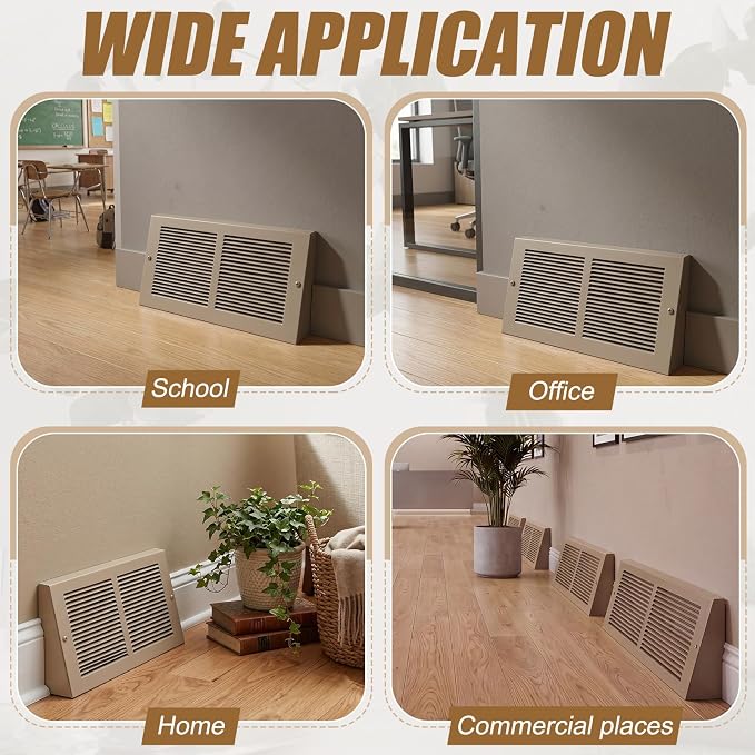 Honeydak 1 Pack Baseboard Register Vent Covers 14" x 6" Duct Opening - Image 6
