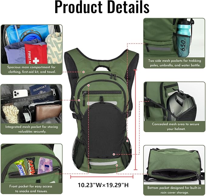 Zavothy 18L Multipurpose Hiking Backpack - Image 5
