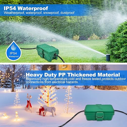 Hrensaw 3PCS Small Weatherproof Electrical Connection Box, Outdoor Electrical - Image 4