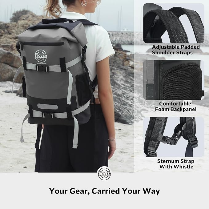 STOVER 5/10/25/30/40/55L Waterproof Backpack- Floating Dry Bag - Image 5