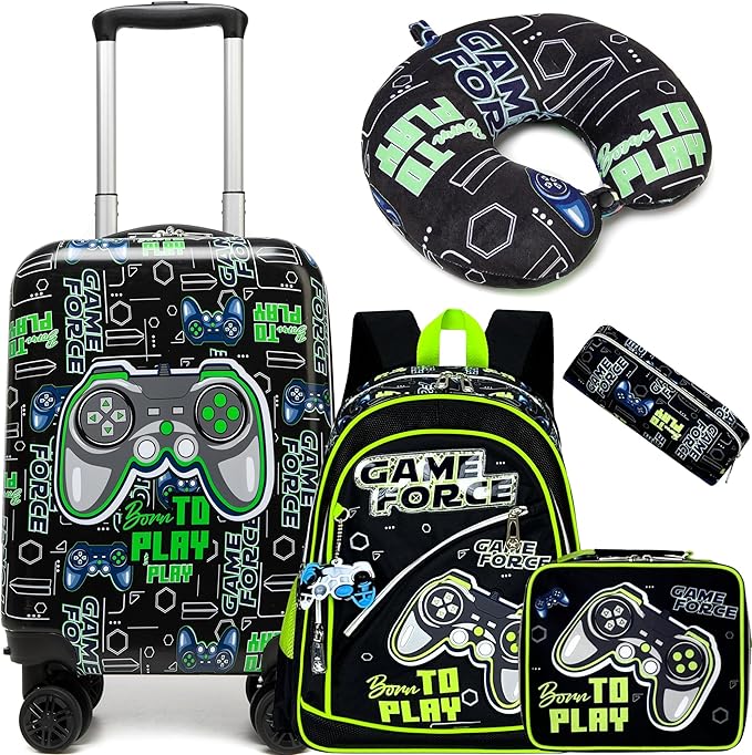 Kid’s Luggage Set 5 Piece Suitcase Set 16’’ Hardside Luggage by Unknown