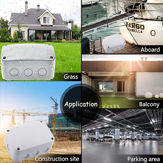Outdoor White Junction Box, IP66 Waterproof Electrical Project Boxes | NineLeaf - Image 5