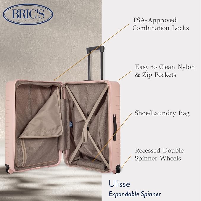Bric's B|Y Ulisse Spinner Suitcase, Expandable Hard Shell Luggage - Image 3