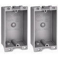 Plastic Electrical Box, Shallow Remodel Box, 8 Cubic Inch Grey Outlet Box by AirmontProducts