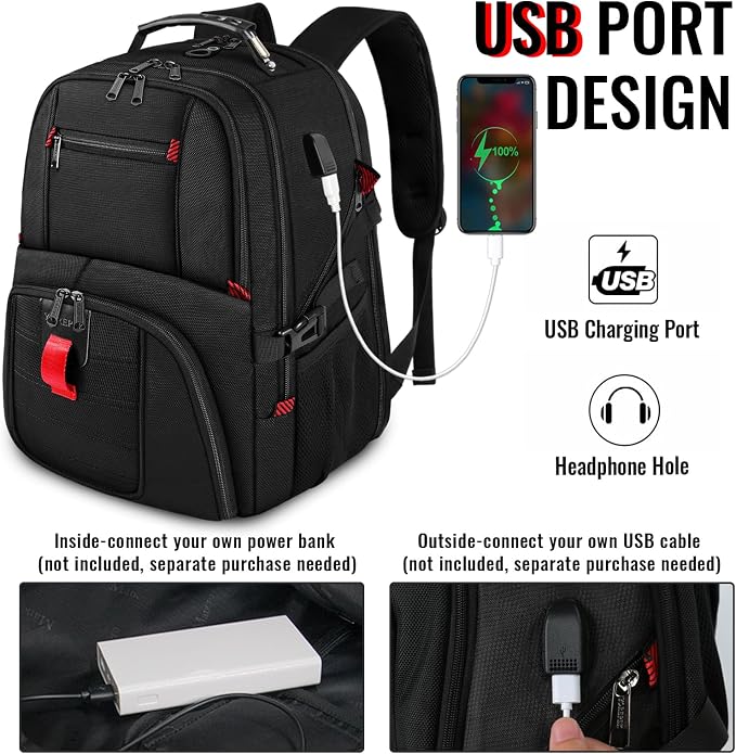 YOREPEK Large Backpack for Men, Extra Large Laptop Backpacks for Men Women - Image 3