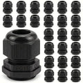 25 Pack Cable Gland Kit – IP68 Waterproof Nylon Cord Grip Connectors PG11 by Unknown