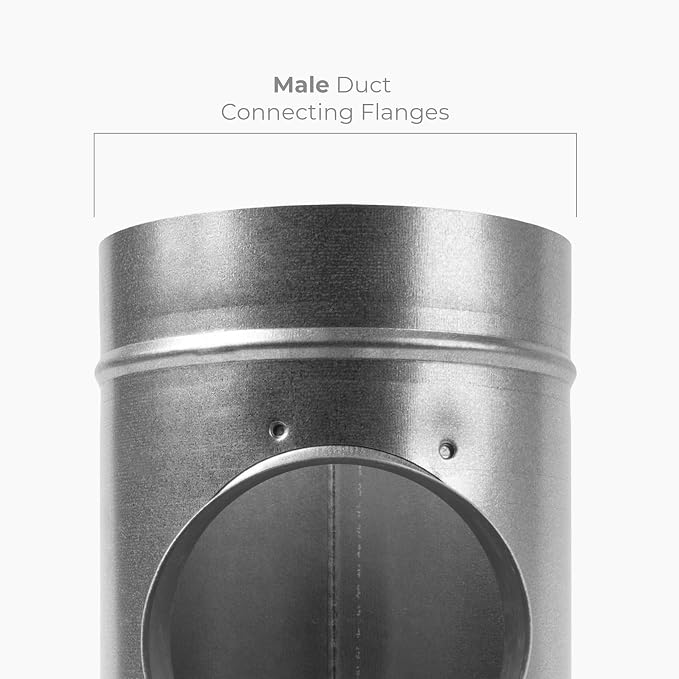 90° Degree Ø6 x 6 x 4 Inch T Shape Duct Splitter - Image 5