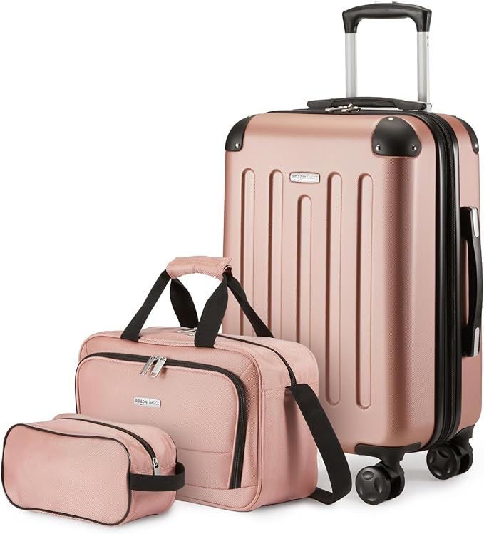 Amazon Basics 3-Piece Luggage Set, Including One Carry-On Luggage, One 15-inch by AmazonBasics