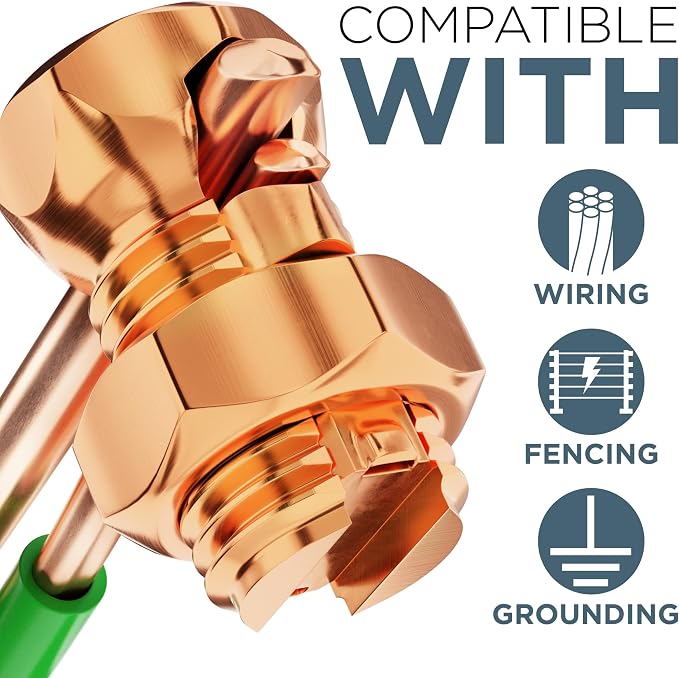 THE CIMPLE CO 4 Pack, Size #8 Copper Split-Bolt Connectors 8 AWG - Image 3