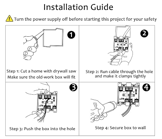 CLOUDY BAY Two Gang Electrical Outlet Box, 25 Cubic Inch Junction Box, Old Work - Image 3