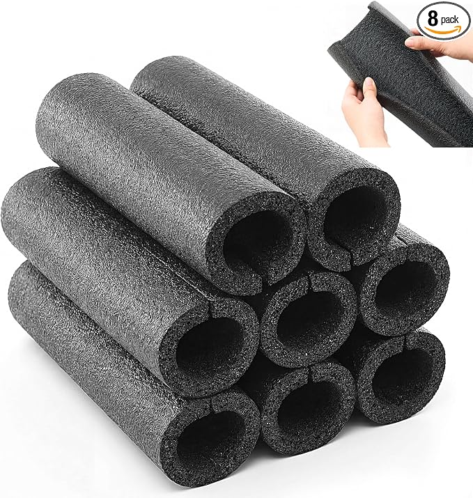 8 Pcs 1 Feet Foam Pipe Insulation Foam Tube Insulating Water Pipe Pool Swim by Amylove