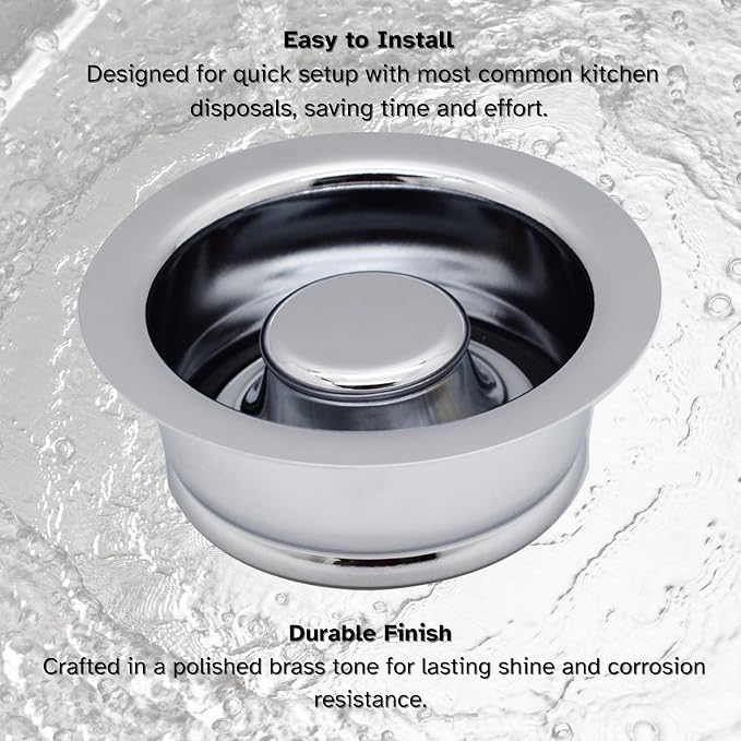 Westbrass A2089-26 4-1/4" Kitchen Sink Waste Disposal Drain Flange and Stopper - Image 6