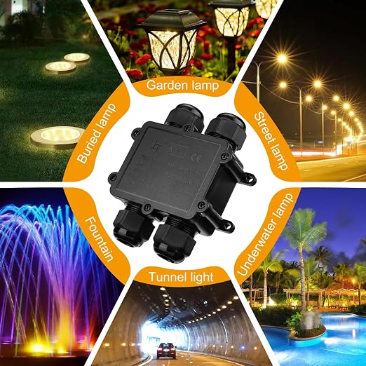 IP68 Waterproof Junction Box, H-Shape 4-Way Outdoor Electrical Box withM25 - Image 7