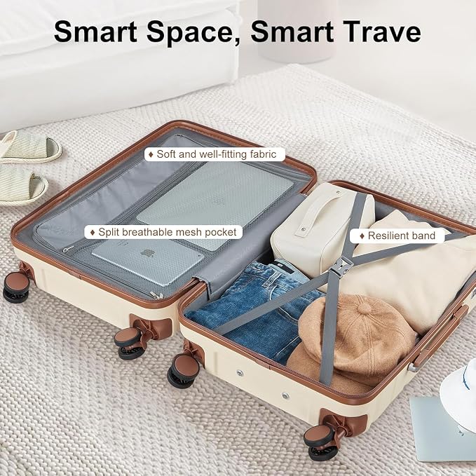 Luggage Sets 3 Piece with TSA Lock Hardside PC+ABS Carry On Suitcase with YKK - Image 7