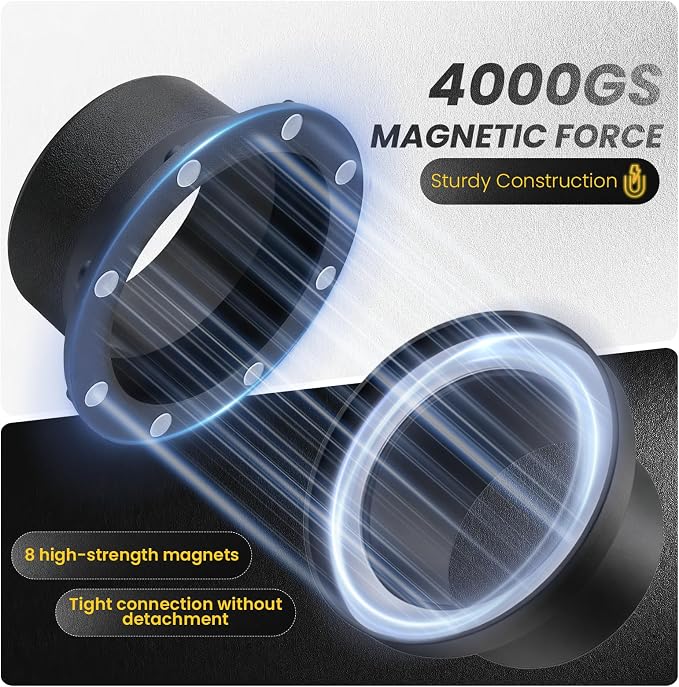 Magnetic Dust Collection Fittings, 8 high-strength magnets, One-to-Many - Image 2