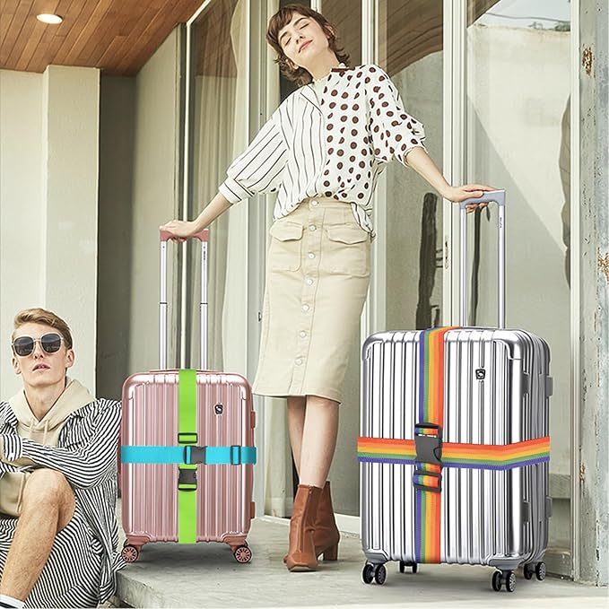 BILIONE 8 Pcs Luggage Straps, TSA Approved Add a Bag Premium Accessory - Image 4