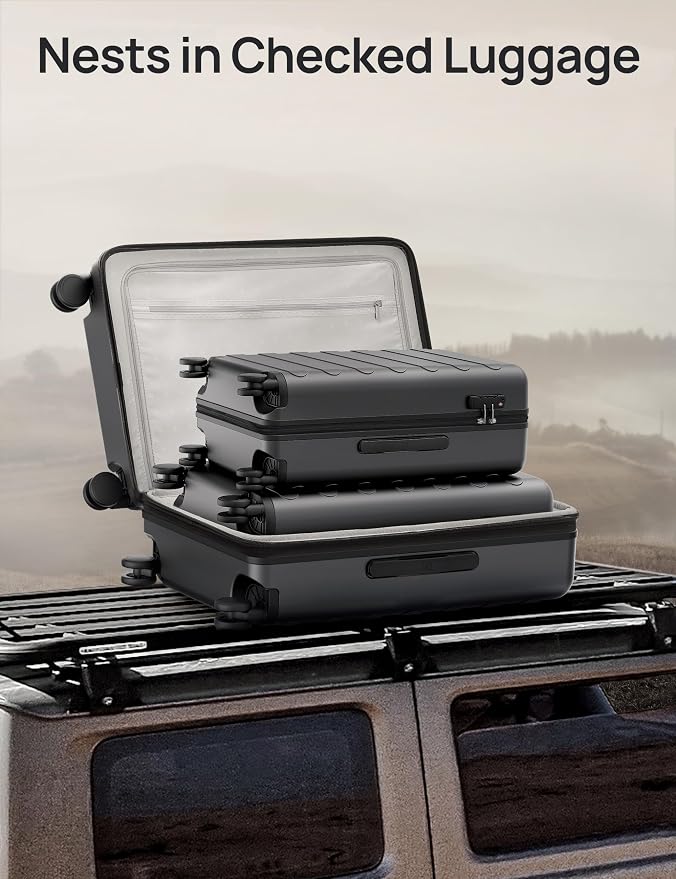 NINETYGO Luggage Sets 2 Piece, Carry On Luggage Airline Approved, Large Checked - Image 6