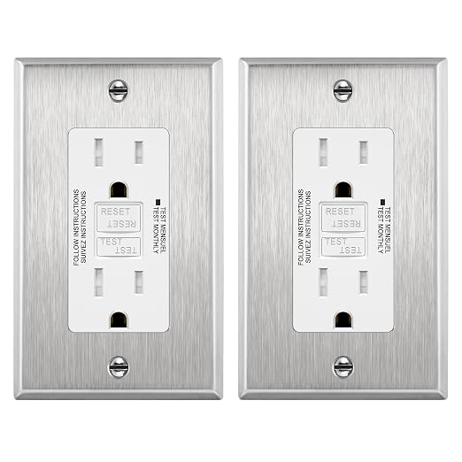 TG GFCI Outlet 15 Amp, Electrical Tamper-Resistant Receptacle, Self-Test | by TG