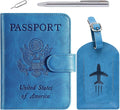 Passport Holder With Luggage Tag Cover Wallet RFID Blocking Leather Case Travel by PASCACOO