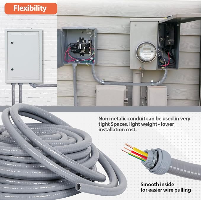 Liquid-Tight Conduit 3/4 150ft w/UL Certification | Flexible Electrical Conduit - Image 6