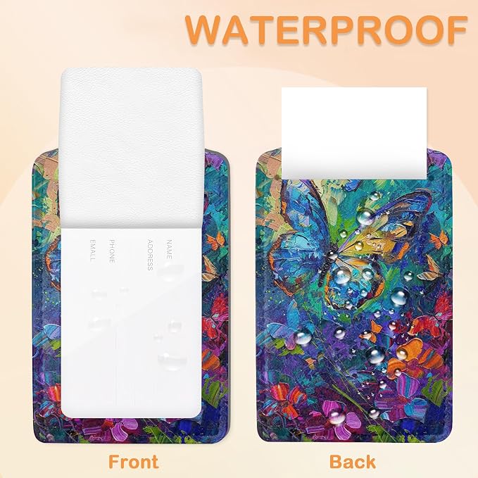 Abstract Colorful Butterfly 3 PCS PU Leather Luggage Tags - Image 3