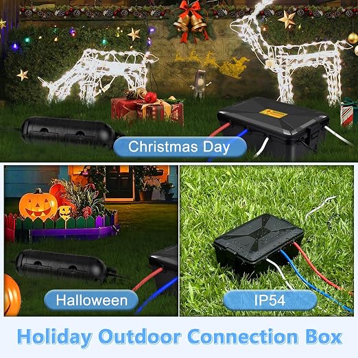 NineLeaf 2 Pack Outdoor Extension Cord Cover Waterproof, Weatherproof - Image 4