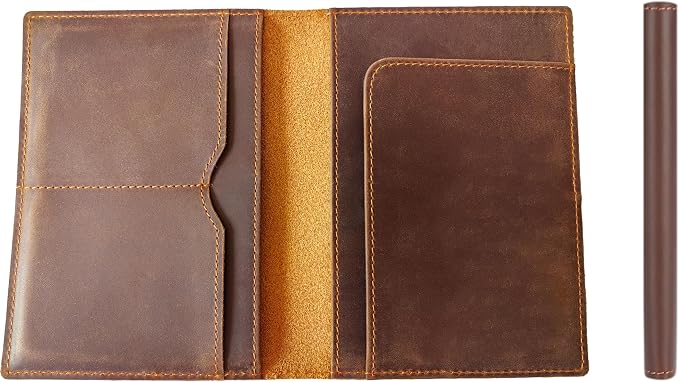 STAR VISTA Albatross Leather Travel Passport Holder, Minimalist Design by STARVISTA