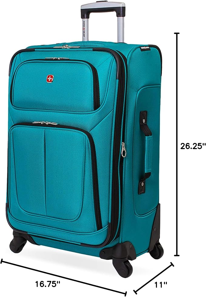 SwissGear Sion Softside Expandable Luggage – Medium Checked Suitcase - Image 11