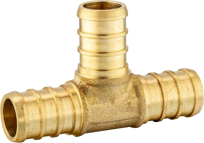 EFIELD 3/4" Barb Pex Brass Crimp Fittings Combo | 20 Pieces each: Tee, Elbow - Image 7