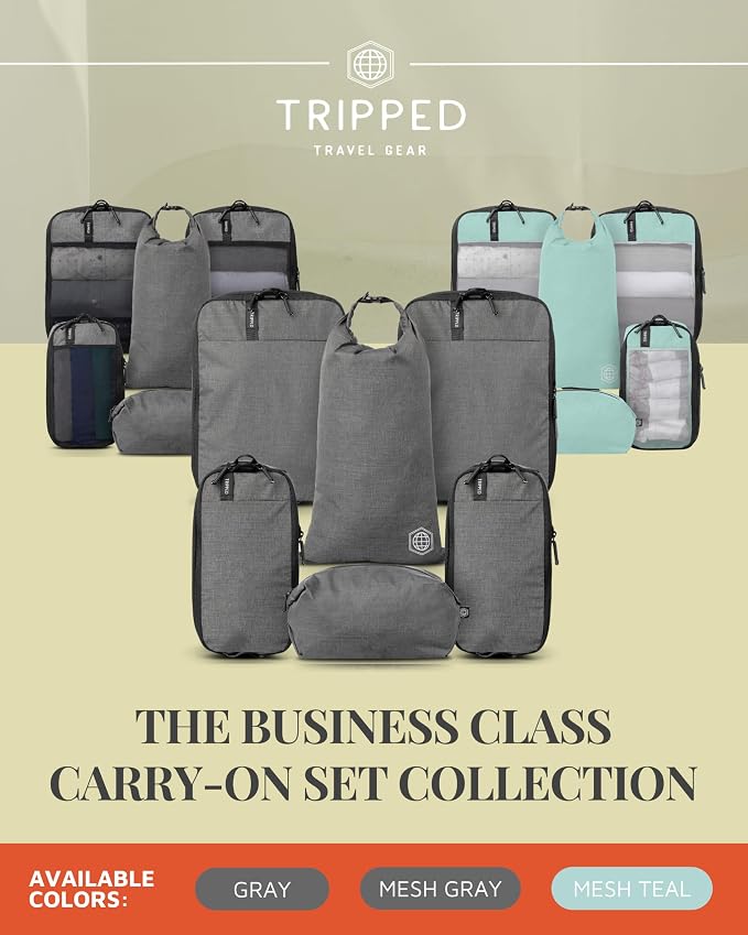 Compression Packing Cubes for Travel by TRIPPED – 6-Piece Premium Set - Image 8