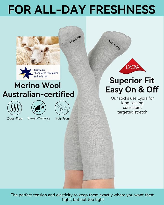 HAPIU Merino Wool Easy On Compression Socks - Image 4