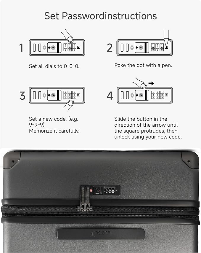 LUGGEX Luggage with Spinner Wheels, Polycarbonate Expandable Hard Shell Suitcase - Image 5