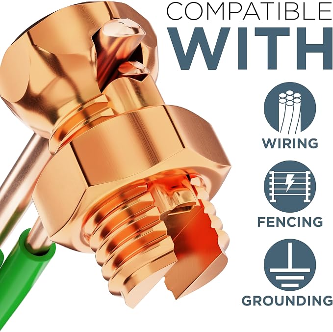 THE CIMPLE CO 4 Pack, Size #6 Copper Split-Bolt Connectors 6 AWG - Image 3