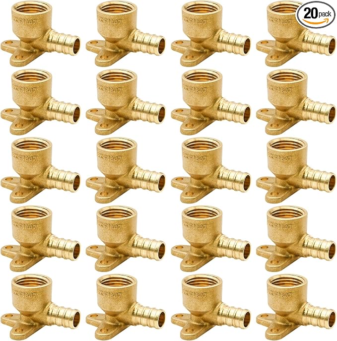 20pcs Drop Ear Elbow Fittings, PEX 1/2" x 1/2" NPT Female Threaded Fitting | by RUBY.Q