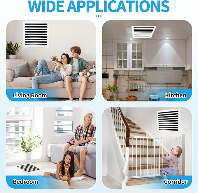 18x18 Modern AC Vent Cover – Decorative Air Vent Register Grille, Linear Slot - Image 6