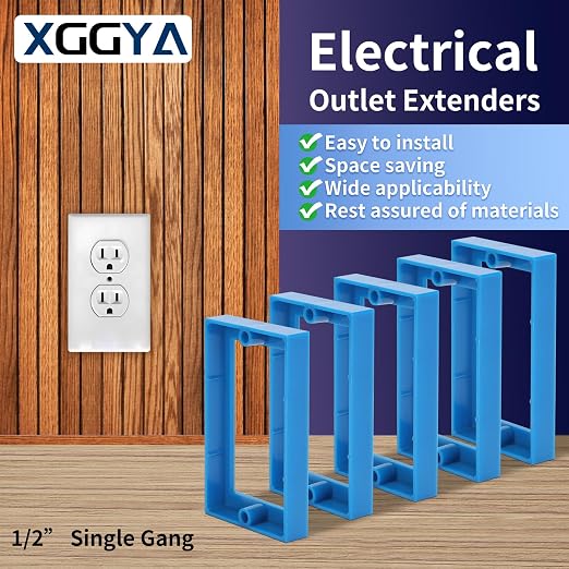 Single Gang Receptacle Outlet Box Extenders 1/2", Include 2Screws, Electrical - Image 2