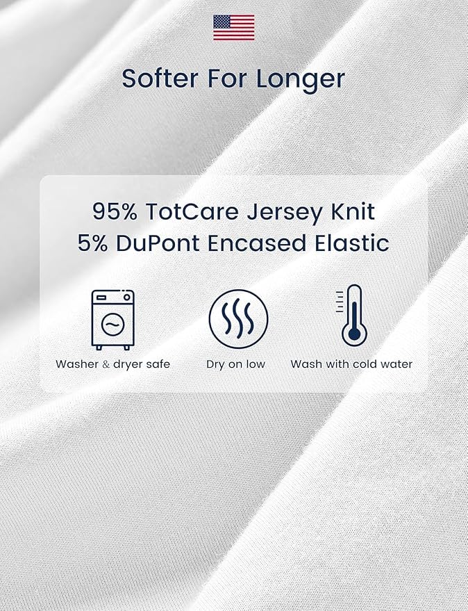 TotAha Premium Soft Space Pack n Play Sheets, Super Stretchy Jersey Knit Mini - Image 4