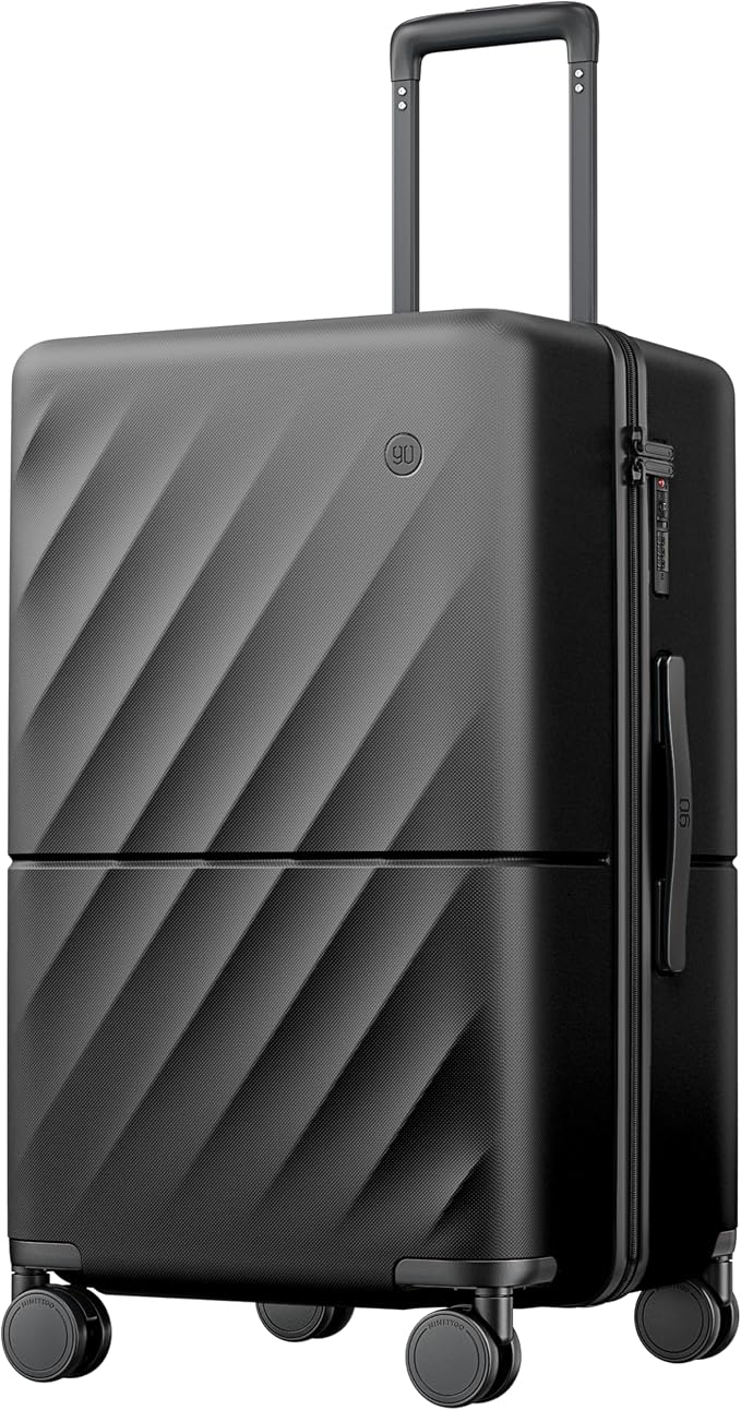 NINETYGO Trunk Luggage 24 Inch, Medium Checked Luggage by NINETYGO