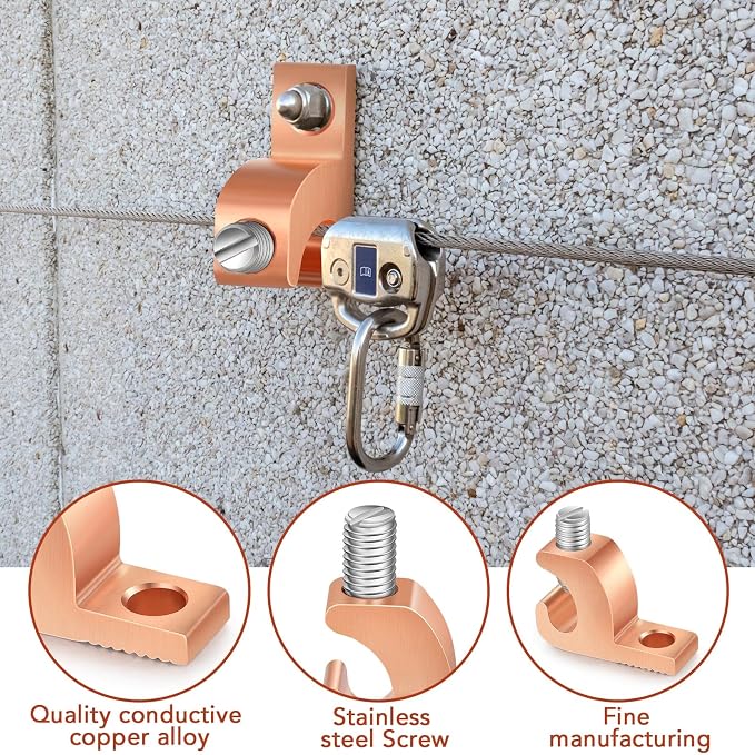 Landhoow 40 Pack Lay-in Lugs, Copper Pool Bonding Connectors, 4-14 AWG | - Image 4