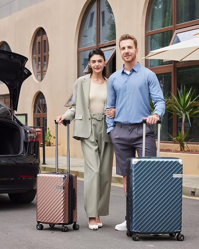 LUGGEX Luggage with Spinner Wheels, Polycarbonate Expandable Hard Shell Suitcase - Image 3