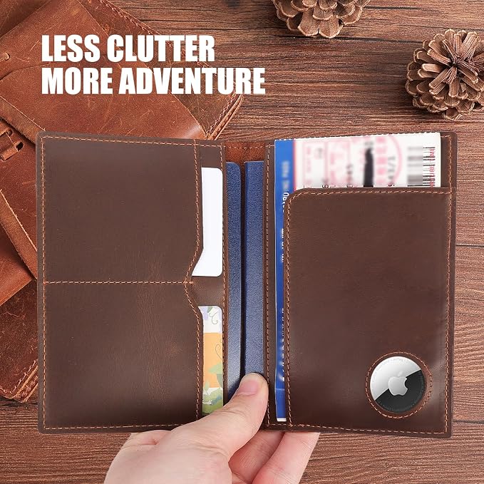 STAR VISTA Albatross Leather Travel Passport Holder, Minimalist Design - Image 6