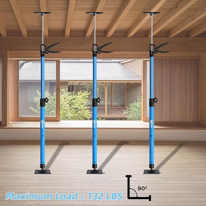 2PC Steel Cabinet Jacks for Installing Cabinets, 45.3-114.3nches 132LB Load - Image 3