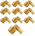 10Pack Seelink PEX Fittings, Pex 1/2" x 3/4" Male Threaded NPT Elbow | Brass by Seelink