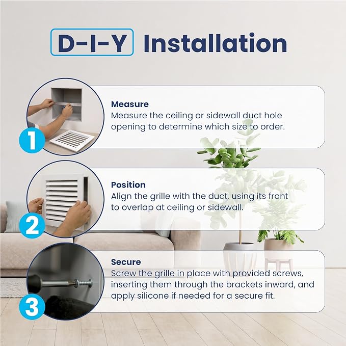 10x8 Aluminum Wall Ceiling Air Return Vent Cover HVAC Rustproof Grille - Image 9