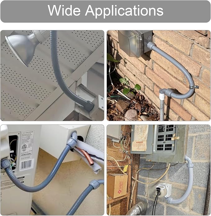 Electrical Conduit Kit 1/2" 4ft, AC Whip Kit, Liquid-Tight PVC Conduit | - Image 7