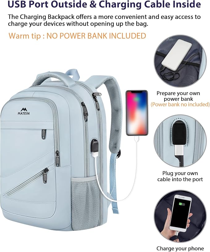 MATEIN Laptop Backpack 17 Inch, Womens Large Work Commute Backpack - Image 4