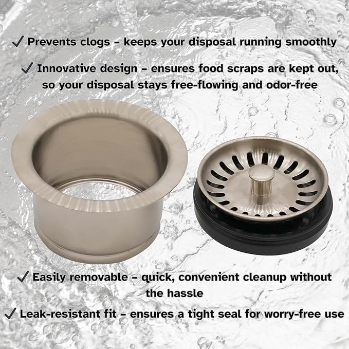 Westbrass D2082S-07 3-1/2" Extra-Deep Collar Kitchen Sink Waste Disposal Flange - Image 8