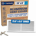 24x8 Aluminum Wall Ceiling Air Return Vent Cover HVAC Rustproof Grille by ACLAMINAIRE