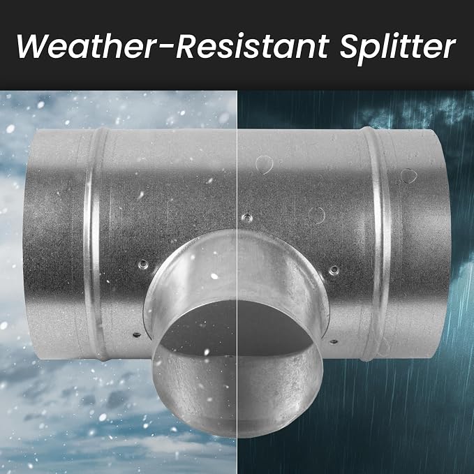 8" Inch to 6" Inch Branch T-Shape Ducting Splitter - Image 3