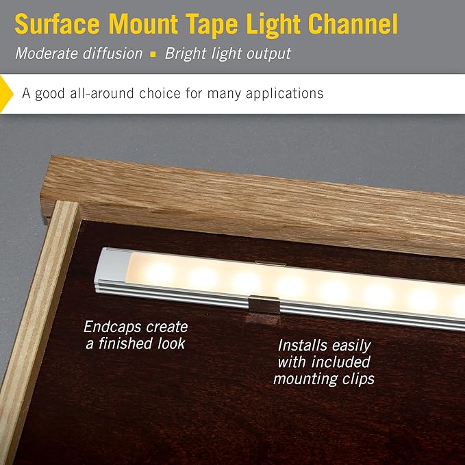 Armacost Lighting LED Tape Light Mounting Channel, Surface Mount - Image 4